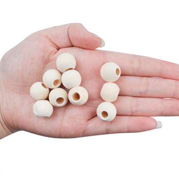 Jdesun 100 Wooden Beads for Creative DIY Crafts