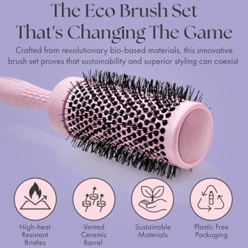 Lily England Round Blow Dry Brush Set - Perfect for Voluminous Blowouts
