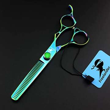 6.0 Inch Professional Japan 440C Hair Cutting Scissors - Salon Hair Blending/Thinning/Texturizing Shear for Barber or Home Use