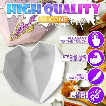 Heart Shaped Cake Pans - Cake Pop Molds Cake Mold Heart Cake Pan Heart Molds Silicone Cake Pan Heart Silicone Molds for Baking Silicone Heart Mold - Heart Baking Pan Silicone Heart Mold Heart Pan