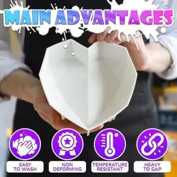 Heart Shaped Cake Pans - Cake Pop Molds Cake Mold Heart Cake Pan Heart Molds Silicone Cake Pan Heart Silicone Molds for Baking Silicone Heart Mold - Heart Baking Pan Silicone Heart Mold Heart Pan