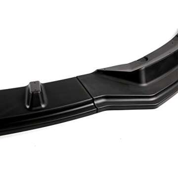 EPARTS 3 Pieces Style Unpainted Matt Black ABS Front Bumper Lip Spoiler Side Body Kit Trim Protection Compatible with 2017-2023 Tesla Model 3