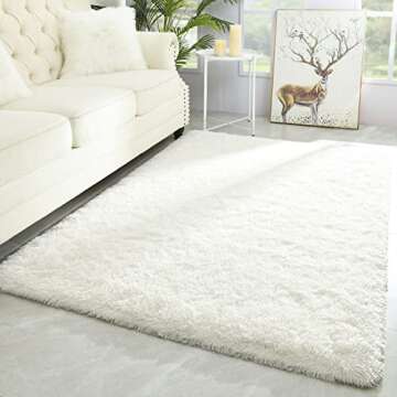 Merelax Soft Modern Indoor Shaggy Area Rug for Bedroom Livingroom Dorm Kids Room Home Decorative, No...