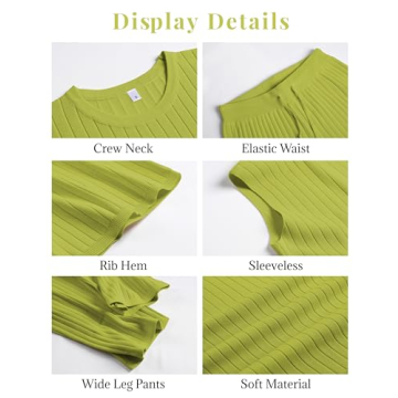 TIQOJE Women's 2 Piece Sweater Set in Green - Stylish Comfort