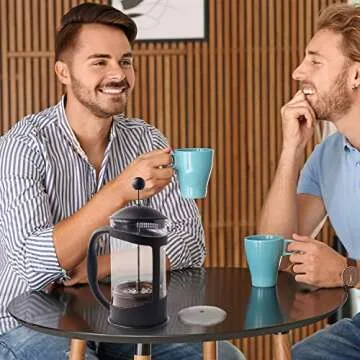 Boao 18 Packs French Press Replacement Cafetiere Filter Mesh Screen Coffee French Press Filters, 4 Inch Stainless Steel Reusable, for 8 Cup/ 34 OZ/ 1000 ml Coffee Tea Makers