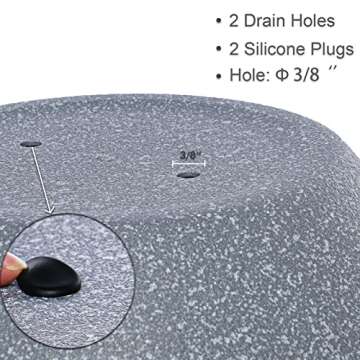 SwinDuck 13 Inch 2 Pack Large Hanging Planters for Indoor Outdoor Plants, Plastic Hanging Basket Pots for House Plants Flowers, Grey