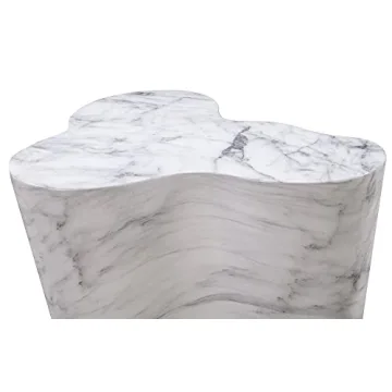 Tov Furniture 22" Modern Marble Side Table for Living Room