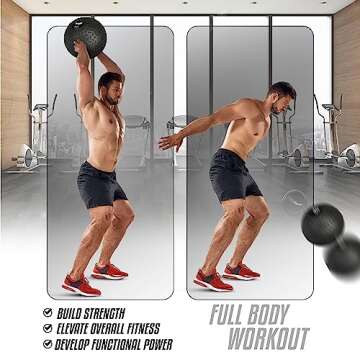 Yes4All Slam Balls, 10-40lb Medicine Ball Weight, Durable PVC Sand Filled Workout Dynamic Medicine Ball for Core Strengthen