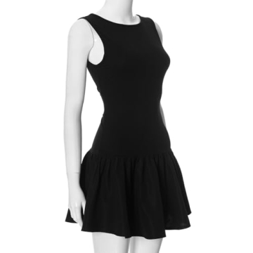 FWSAM Sexy Flared Ruffle Mini Dress for Summer Fun