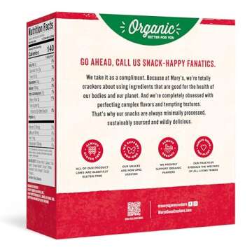 Mary's Gone Crackers Original Crackers, 6.5 Ounce (Pack of 6), Organic Brown Rice, Flax & Sesame Seeds, Gluten Free