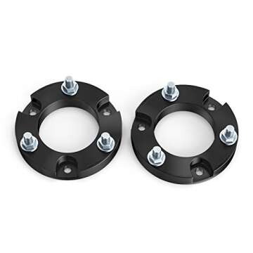 Front Suspension Lift Kit - 1.5 inch Lift - Compatible with 2005-2021 Toyota Tacoma (6-Lug), 2003-2021 4Runner, 2007-2014 FJ Cruiser (4WD) - Leveling Kit Strut Upper Top Aluminum Spacers Accessories