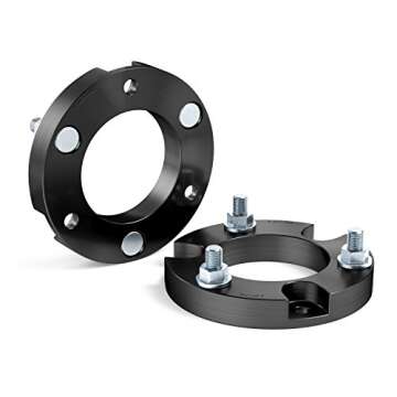 Front Suspension Lift Kit - 1.5 inch Lift - Compatible with 2005-2021 Toyota Tacoma (6-Lug), 2003-2021 4Runner, 2007-2014 FJ Cruiser (4WD) - Leveling Kit Strut Upper Top Aluminum Spacers Accessories