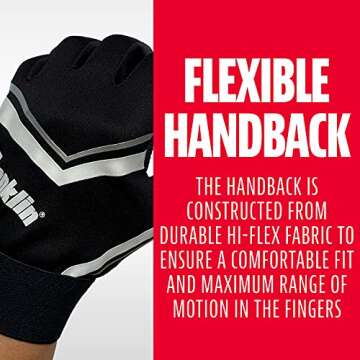 Franklin Sports Youth Football Receiver Gloves - High Grip