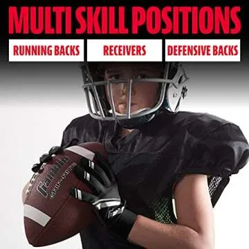 Franklin Sports Youth Football Receiver Gloves - High Grip