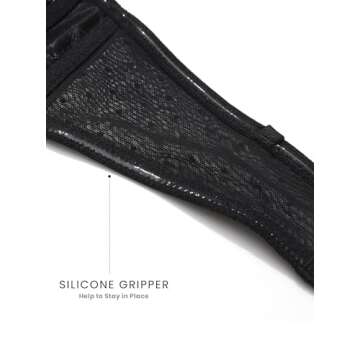 DOBREVA Unlined Lace Strapless Bra Sexy See Through Plus Size Convertible Underwire Bras Black 36D