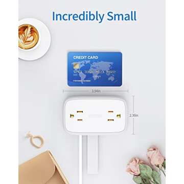 NTONPOWER Power Strip with USB C, 4 Outlets and GaN 45W USB C Ports, 4ft Retractable Extension Cord with USB C Ports, Compact Travel, Fast Charging for MacBook, iPad Pro, iPhone and Galaxy