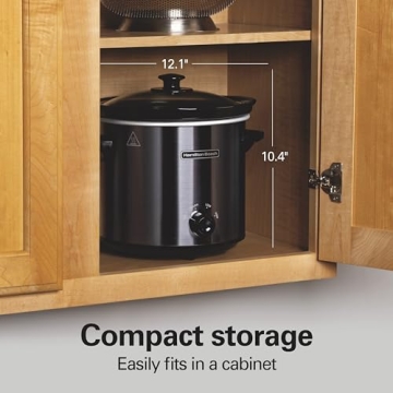 Hamilton Beach Compact 4-Quart Slow Cooker for Easy Meals