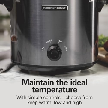Hamilton Beach Compact 4-Quart Slow Cooker for Easy Meals