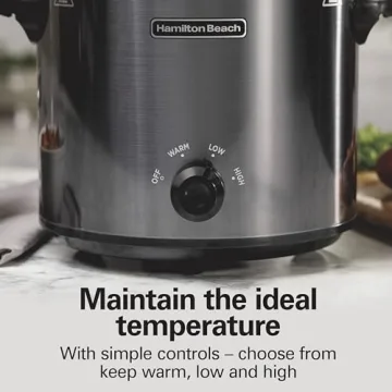 Hamilton Beach Compact 4-Quart Slow Cooker for Easy Meals