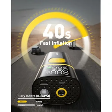 AUXITO A502 Tire Inflator with LED Light and Gauge
