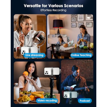 Wireless Lavalier Microphone for iPhone,Lightning Plug-Play, 2.4GHz Noise Cancellation, Charging Case, Dust Cover Included, 300ft Range for Streaming, Vlogging, Interviews, TikTok and YouTube