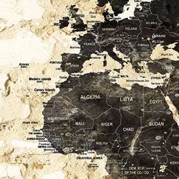 Map Canvas Print for Travel Lovers - BoxColors