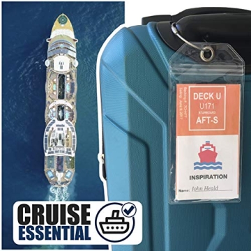 Waterproof Carnival Cruise Luggage Tag Holders 4 Pack