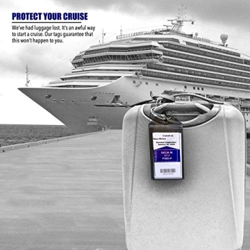Waterproof Carnival Cruise Luggage Tag Holders 4 Pack