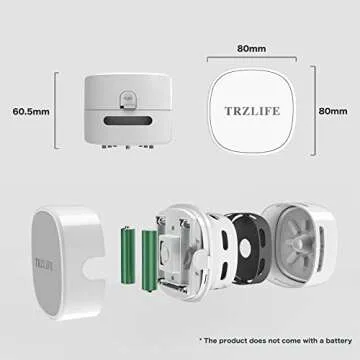 TRZLIFE Desk Vacuum, Upgraded Version of Mini Desk Vacuum Cleaner More Durable Desk Accessory Sucks Tiny Items and Crumbs on Desktop Drawer Countertop Ideal Tech White Elephant Gift