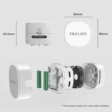 TRZLIFE Desk Vacuum, Upgraded Version of Mini Desk Vacuum Cleaner More Durable Desk Accessory Sucks Tiny Items and Crumbs on Desktop Drawer Countertop Ideal Tech White Elephant Gift