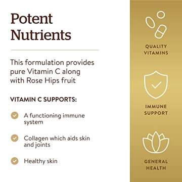 Solgar Vitamin C 1000 mg with Rose Hips - 250 Tablets