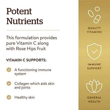 Solgar Vitamin C 1000 mg with Rose Hips - 250 Tablets