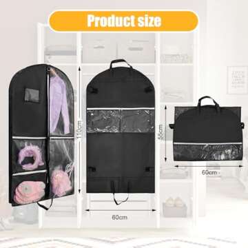 40" Water-Resistant Dance Costume Garment Bag for Young Dancers