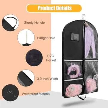 40" Clear Dance Costume Garment Bag for Kids