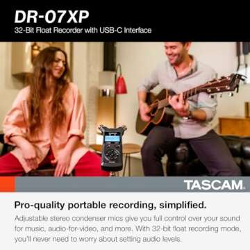 TASCAM DR-07XP Portable Handheld Recorder with USB-C Audio Interface