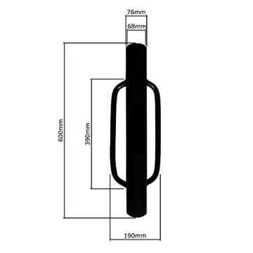 MTB SUPPLY Fence Post Driver with Handle, 12LB Black Iron T Post Pole Pounder Hand Post Rammer for U Fence Post Wooden Post