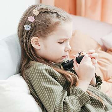 48Pcs Small Hair Claw Clips, Mini Hair Clips No-Slip Grip Jaw Clips Mix Colored Flower Hair Accessories for Women Girls