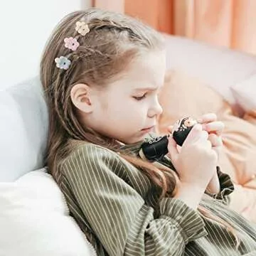 48Pcs Small Hair Claw Clips, Mini Hair Clips No-Slip Grip Jaw Clips Mix Colored Flower Hair Accessories for Women Girls