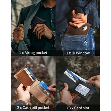 Stylish Mens Wallet with AirTag Holder for Everyday Use