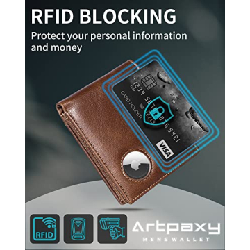 Stylish Mens Wallet with AirTag Holder for Everyday Use