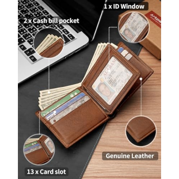 Stylish Mens Wallet with AirTag Holder for Everyday Use