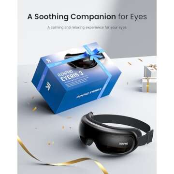 RENPHO Eye Massager with Heat and Cooling for Migraines, Valentine's Day/Birthday Gifts for Women/Men, FSA HSA Eligible, Eyeris 3 Voice Control Eye Mask with DIY Massage Setting, Eye Care for Relax