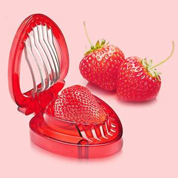 FireKylin Strawberry Huller Stem Remover and Strawberry Slicer Set