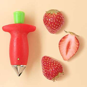 FireKylin Strawberry Huller Stem Remover and Strawberry Slicer Set