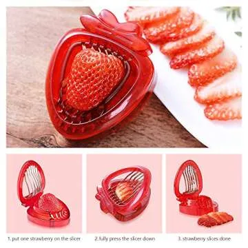 FireKylin Strawberry Huller and Slicer Set for Easy Prep