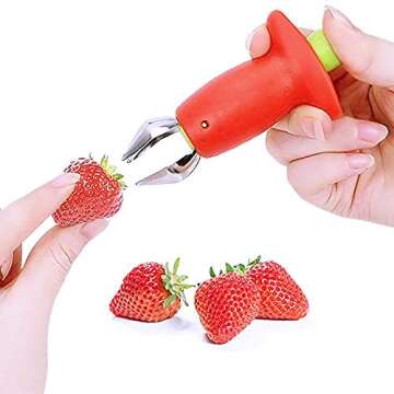FireKylin Strawberry Huller Stem Remover and Strawberry Slicer Set