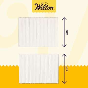 Wilton White 6-Inch Lollipop Sticks, Cake Pop Sticks, 100-Count Currenlty #1 item for "lollipop sticks" search
