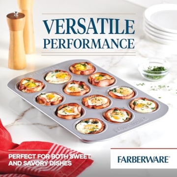 Farberware Nonstick 12-Cup Muffin Pan for Perfect Baking