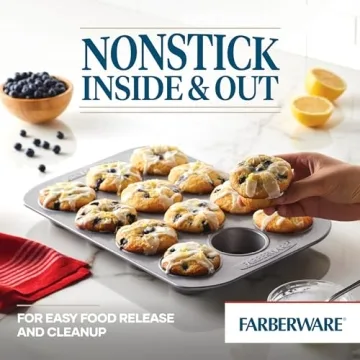 Farberware Nonstick 12-Cup Muffin Pan for Perfect Baking