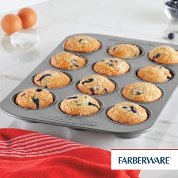 Farberware Nonstick 12-Cup Muffin Pan for Perfect Baking